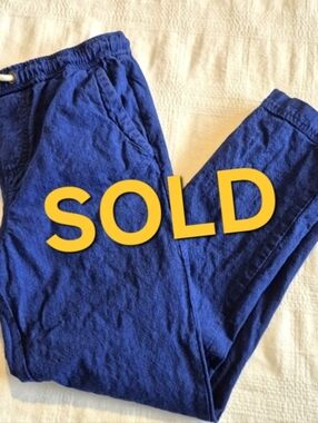 Mini Boden boys size 10 years royal blue pull on pants, 3 Pockets VGUC